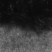 fur trim swatch grey black-115
